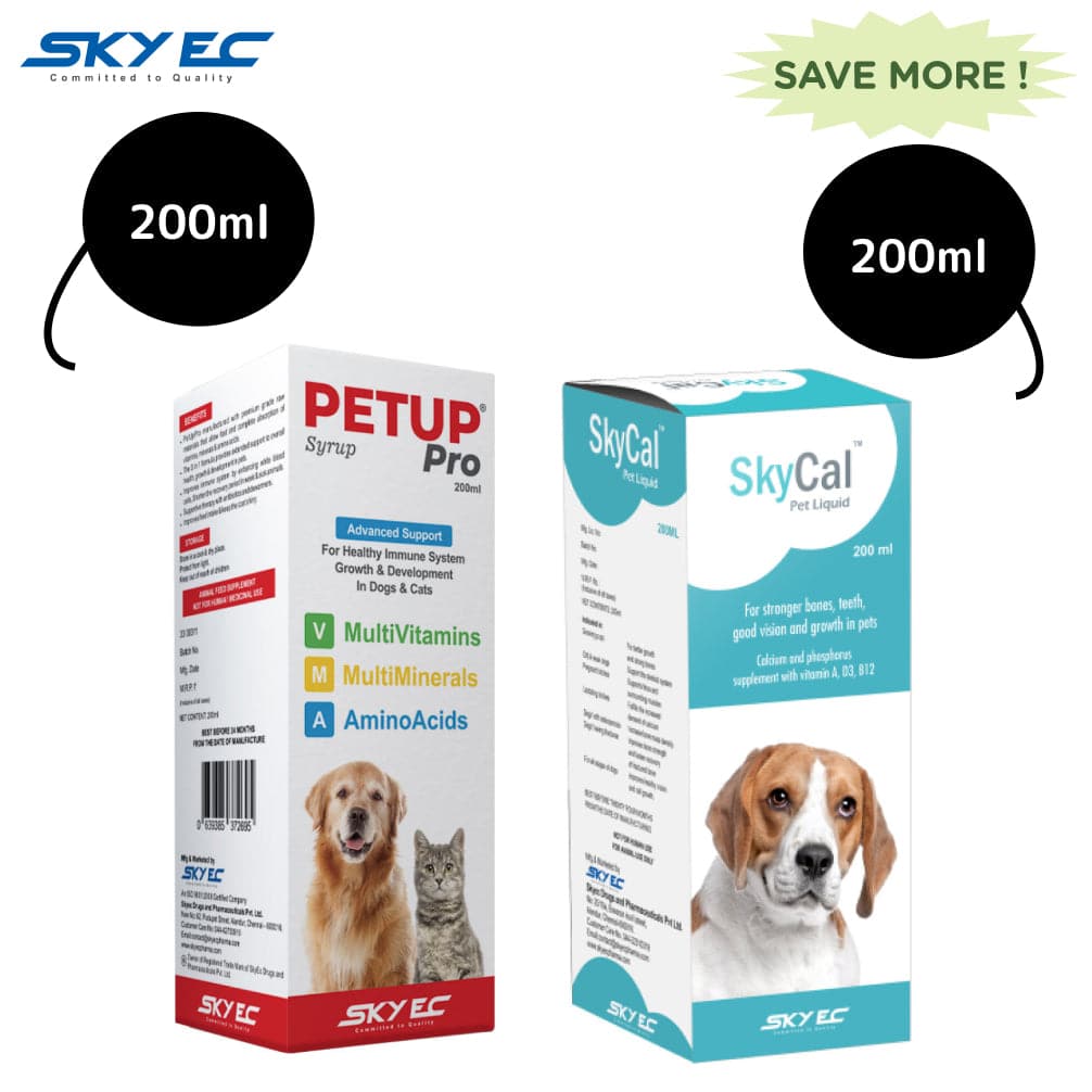 Skyec Calcium & Multivitamin Supplement Combo for Dogs & Cats