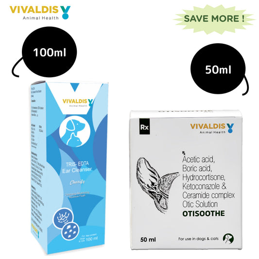 Vivaldis Clearify Ear Cleanser (100ml) and Otisoothe Ear Drops (50ml) Combo