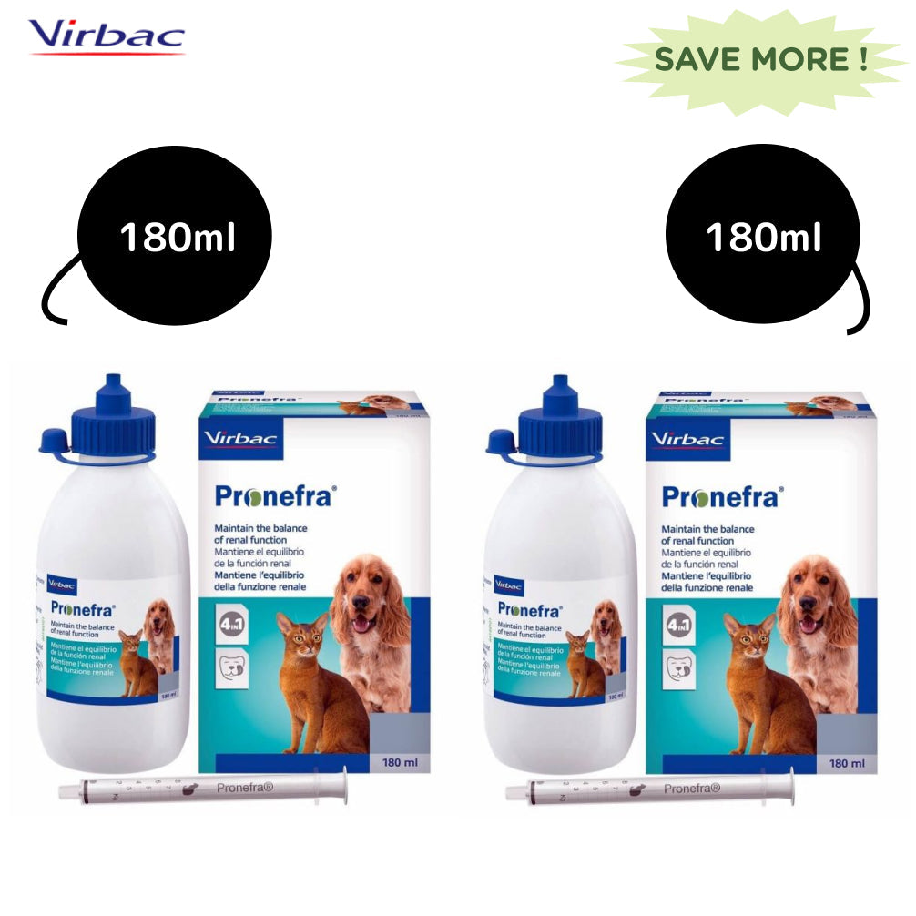 Virbac Pronefra Syrup for Dogs & Cats Combo (180ml+180ml)