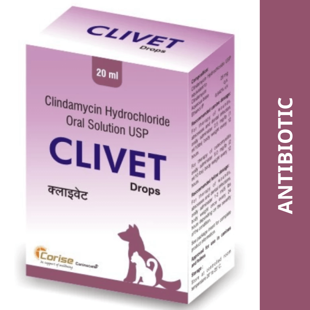 Corise Clivet (Clindamycin) Drops for Dogs and Cats (30ml)