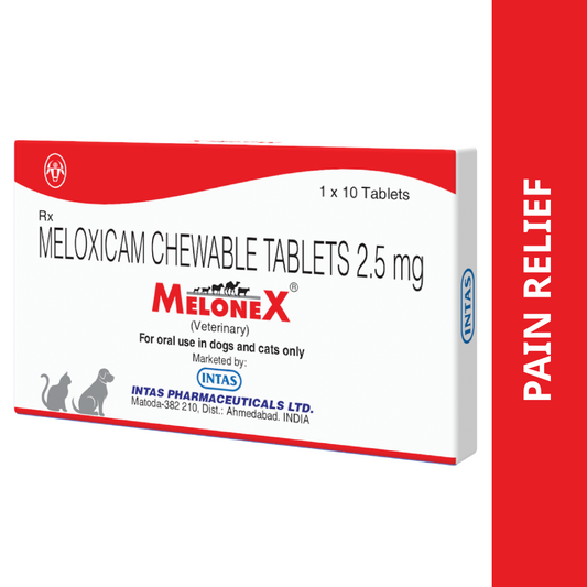 Intas Melonex (Meloxicam) 2.5mg Tablet for Dogs & Cats