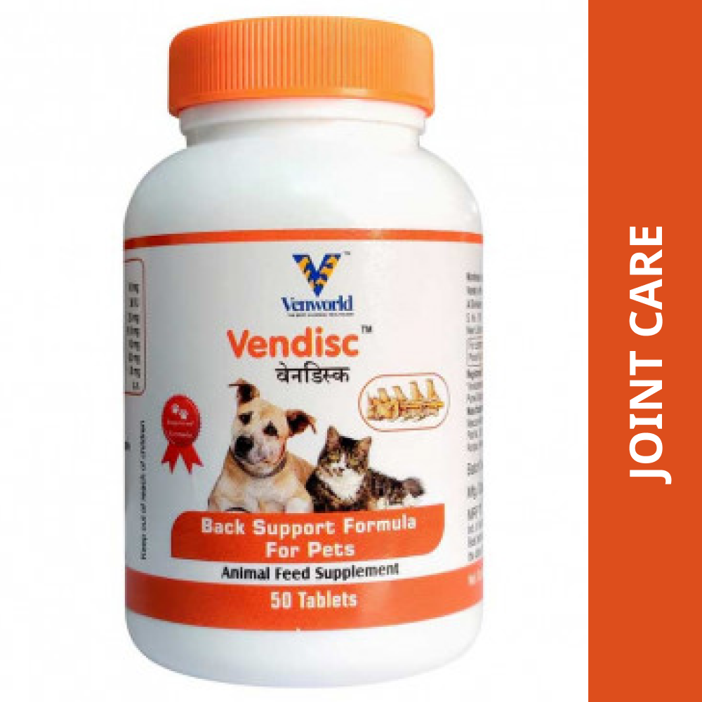 Venkys Vendisc Tablets Joint Support for Dogs and Cats (pack of 50 tablets)