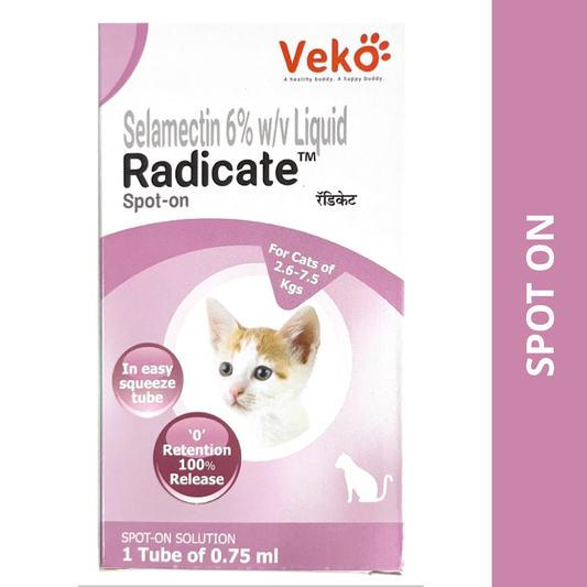 Veko Radicate (Selamectin) Tick and Flea Control Spot On for Cats