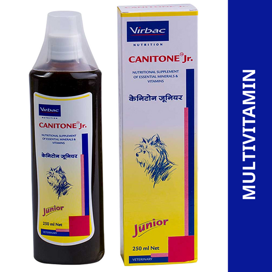 Virbac Canitone Junior Multivitamin Syrup for Dogs and Cats (250ml)