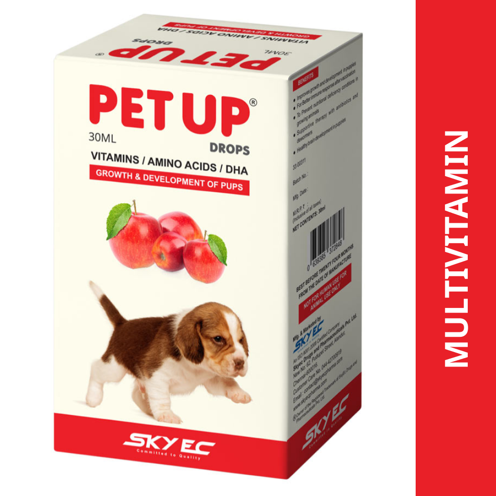 Skyec Petup Drops Multi Vitamin Supplement for Puppies and Kitten (30ml)