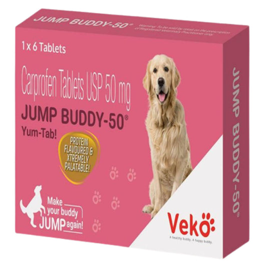 Veko Jump Buddy (Carprofen) 50mg Tablet for Dogs (pack of 6 tablets)