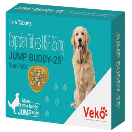 Veko Jump Buddy (Carprofen) 25mg Tablet for Dogs (pack of 6 tablets)