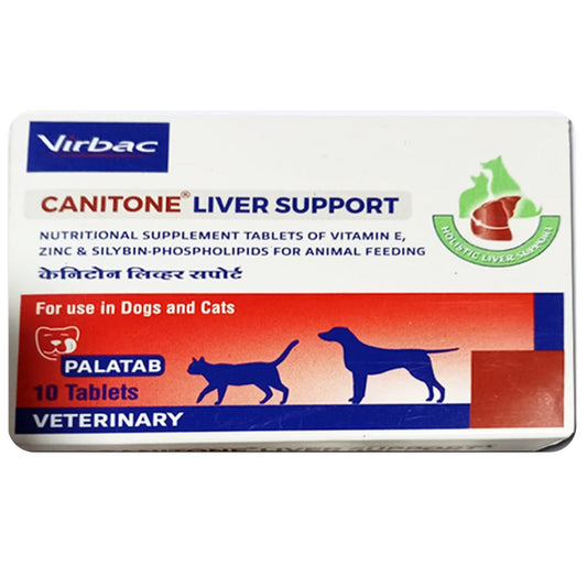 Virbac Canitone Liver Support for Dogs and Cats (pack of 10 Tablets)